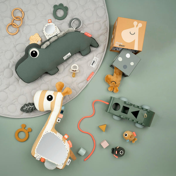 Done By Deer Tummy Time Activity Toy - Croco - Green