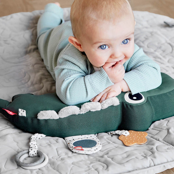 Done By Deer Tummy Time Activity Toy - Croco - Powder
