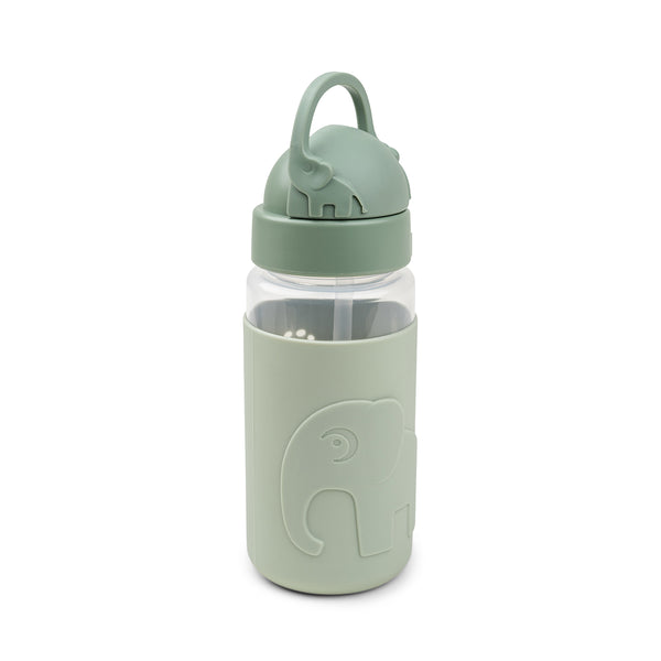 Done By Deer Easy-grip Straw Bottle - Elphee - Green - 350 Ml
