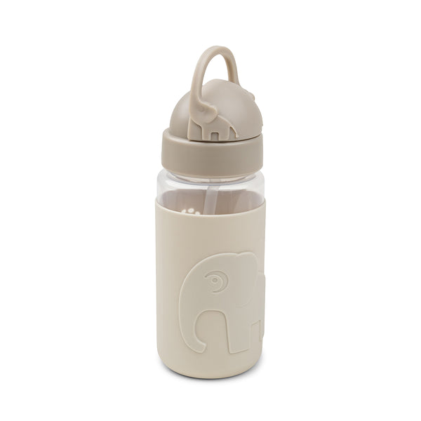 Done By Deer Easy-grip Straw Bottle - Elphee - Sand - 350 Ml