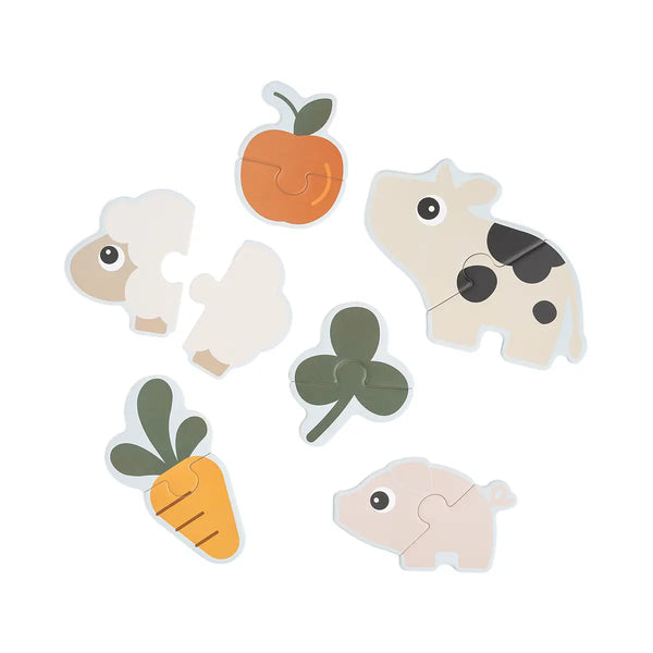 done by deer First jigsaw puzzle set - Tiny farm - Colour mix