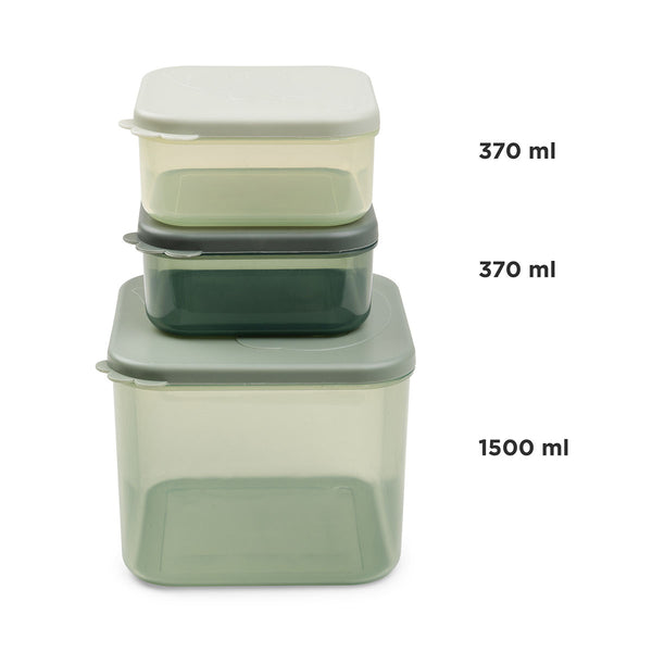Done By Deer Food Storage Container Set L - Elphee - Green