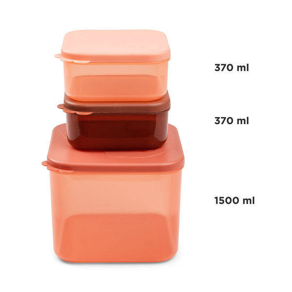 Done By Deer Food Storage Container Set L - Elphee - Papaya