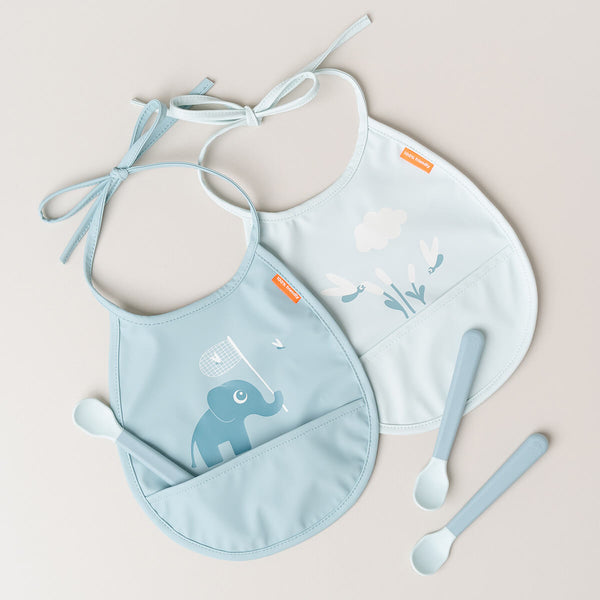 Done By Deer Foodie Easy-grip Baby Spoon 3-pack - Blue