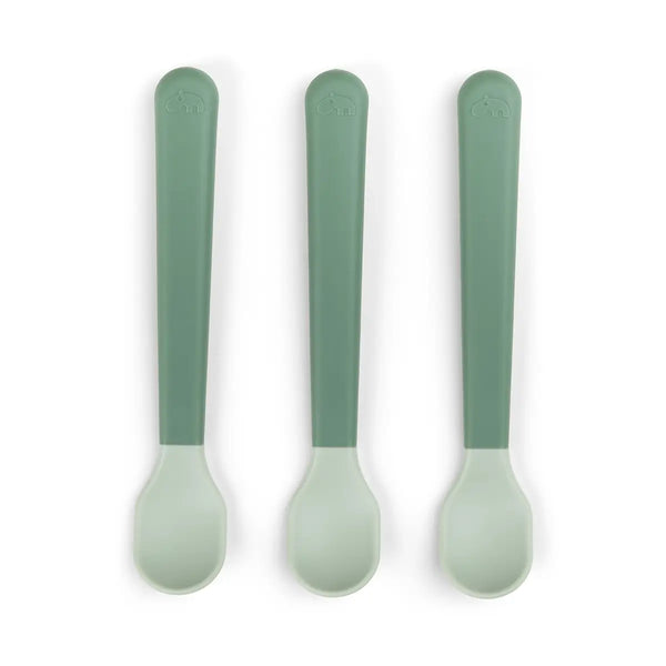 done by deer Foodie easy-grip baby spoon 3-pack - Green