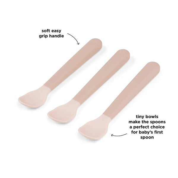 Done By Deer Foodie Easy-grip Baby Spoon 3-pack - Powder