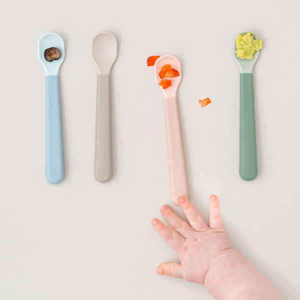 Done By Deer Foodie Easy-grip Baby Spoon 3-pack - Powder
