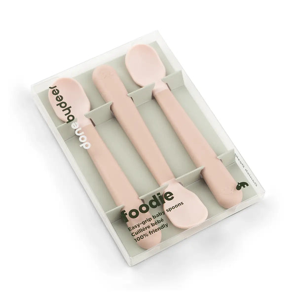 Done By Deer Foodie Easy-grip Baby Spoon 3-pack - Powder