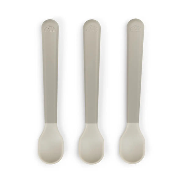 done by deer Foodie easy-grip baby spoon 3-pack - Sand