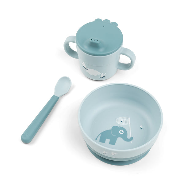 done by deer Foodie first meal set w/suction - Elphee - Blue