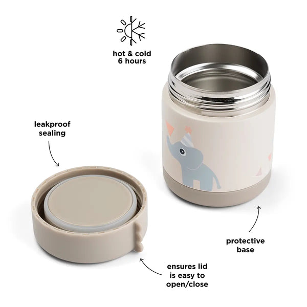 Done By Deer Insulated Food Jar - Celebration - Sand - 300 Ml