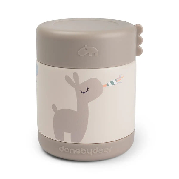 done by deer Insulated food jar - Celebration - Sand - 300 ml
