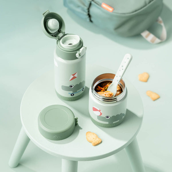 Done By Deer Insulated Food Jar - Playground - Green - 300 Ml
