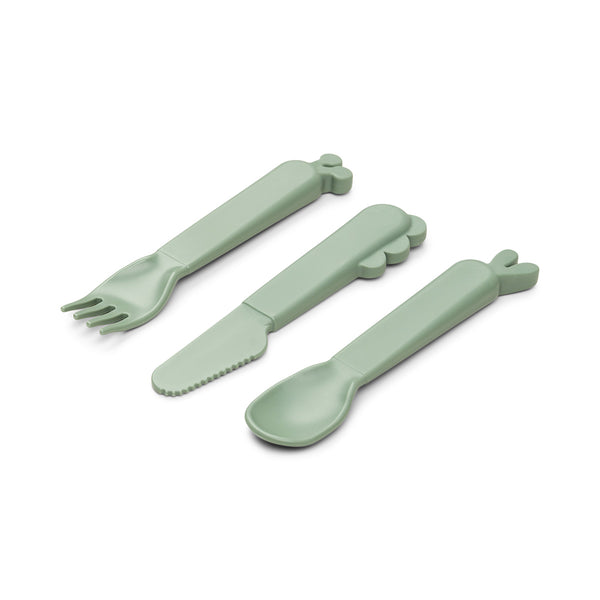 Done By Deer Kiddish Cutlery Set - Deer Friends - Green