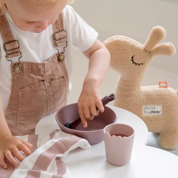 Done By Deer Kiddish Cutlery Set - Deer Friends - Green