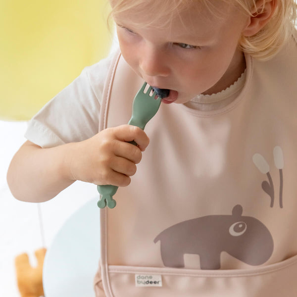 Done By Deer Kiddish Cutlery Set - Deer Friends - Green