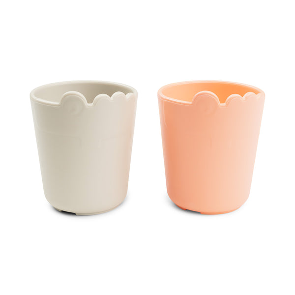 done by deer Kiddish mini mug 2-pack - Croco - Sand/Coral