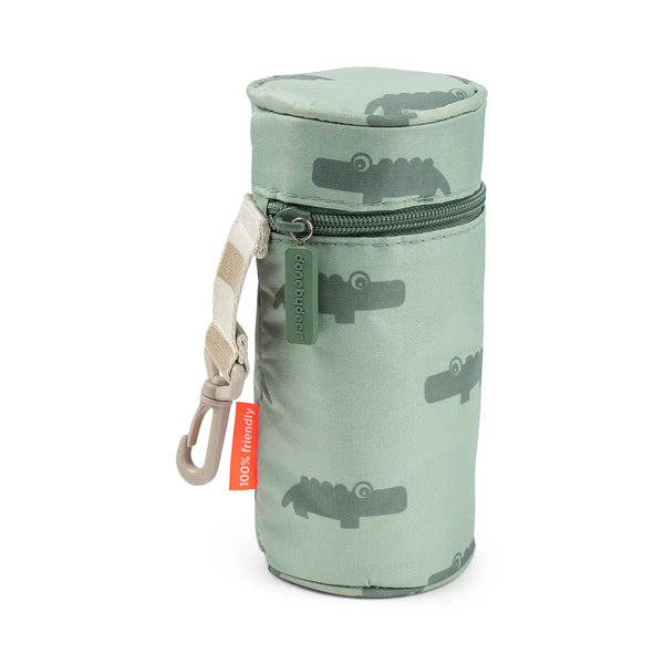 done by deer Kids insulated bottle holder - Croco - Green
