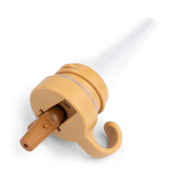 Done By Deer Lid & Straw - Metal Bottle - Sea Friends - Mustard