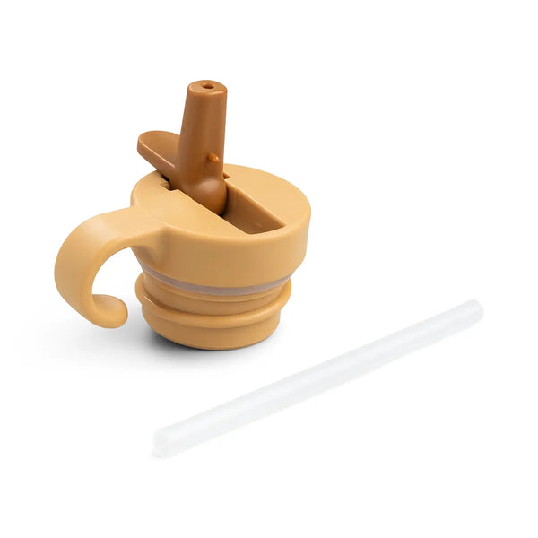 done by deer Lid & straw - Metal bottle - Sea friends - Mustard