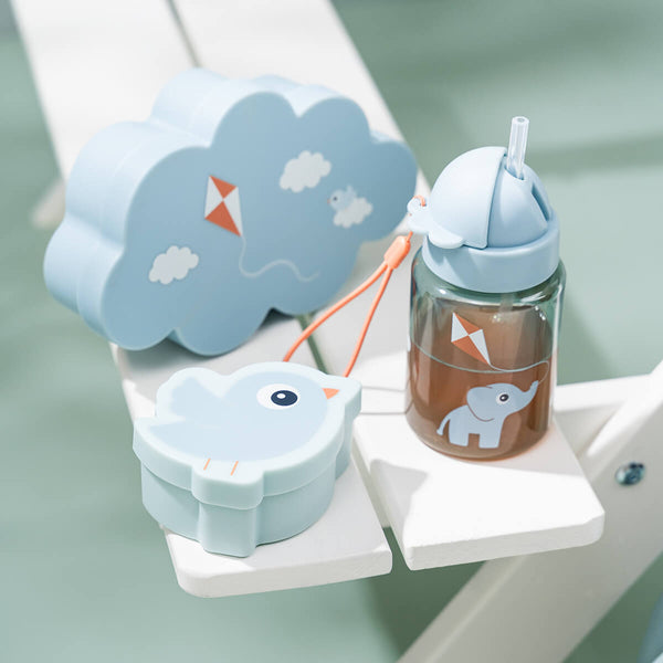 Done By Deer Lunch & Snack Box W/straw Bottle - Playground - Blue