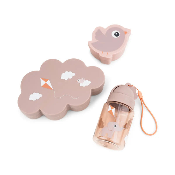 done by deer Lunch & snack box w/straw bottle - Playground - Powder
