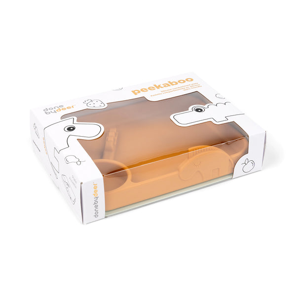 Done By Deer Peekaboo Compartment Plate - Deer Friends - Mustard
