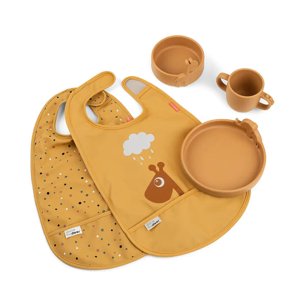 done by deer Peekaboo dinner set – Outlet bundle – Mustard