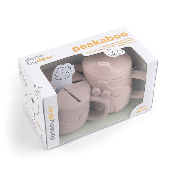 Done By Deer Peekaboo Spout/snack Cup Set - Deer Friends - Powder