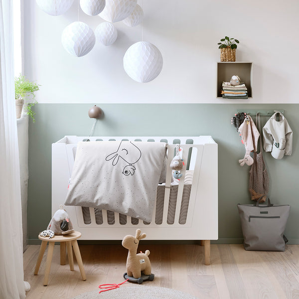 Done By Deer Quilted Bed Bumper With Strings - Waves - Sand