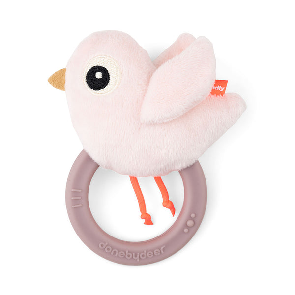done by deer Sensory rattle w/teether - Birdee - Powder