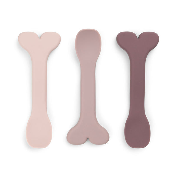done by deer Silicone baby spoon 3-pack - Wally - Powder