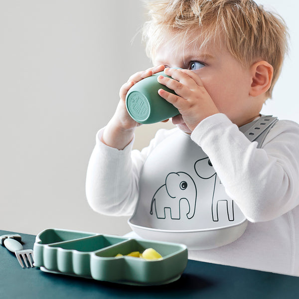 Done By Deer Silicone Mini Mug 3-pack - Green/Mustard/Sand