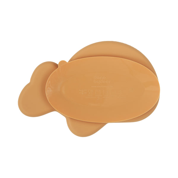 Done By Deer Silicone Stick & Stay Plate - Wally - Mustard