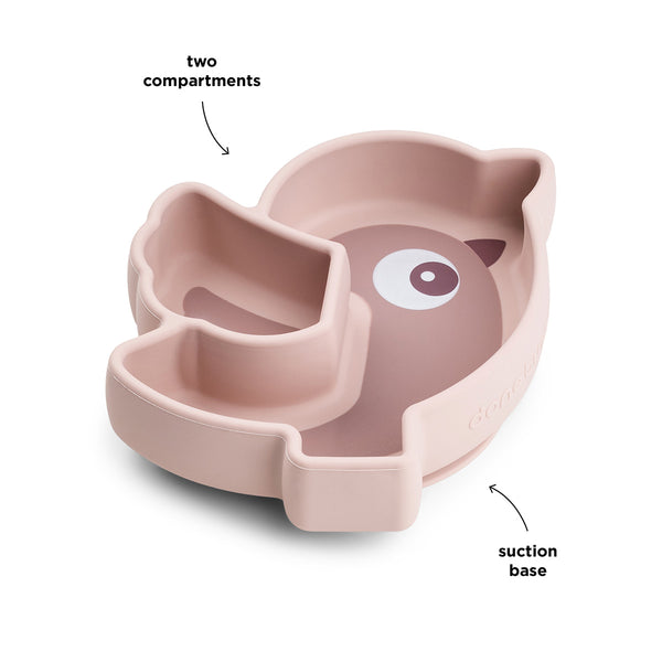 Done By Deer Silicone Stick&Stay Snack Plate - Birdee - Powder