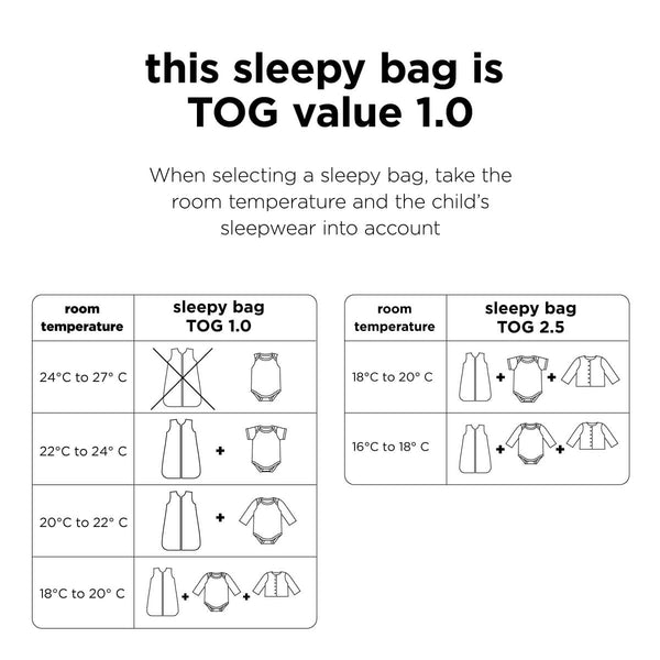 Done By Deer Sleepy Bag 90 Cm - TOG 1.0 - Playground - Powder