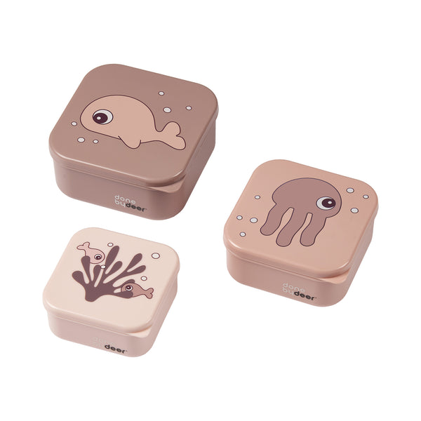 done by deer Snack box set 3 pcs - Sea friends - Powder