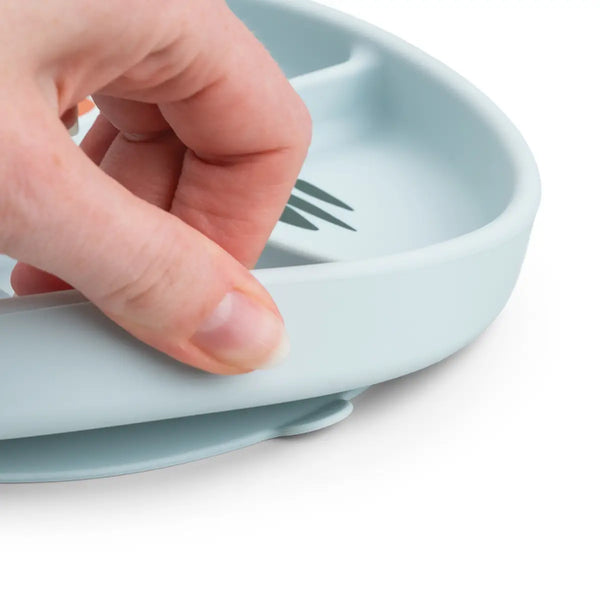 Done By Deer Stick&Stay Compartment Plate - Playground - Blue