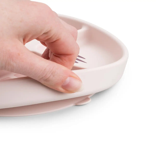 Done By Deer Stick&Stay Compartment Plate - Playground - Powder