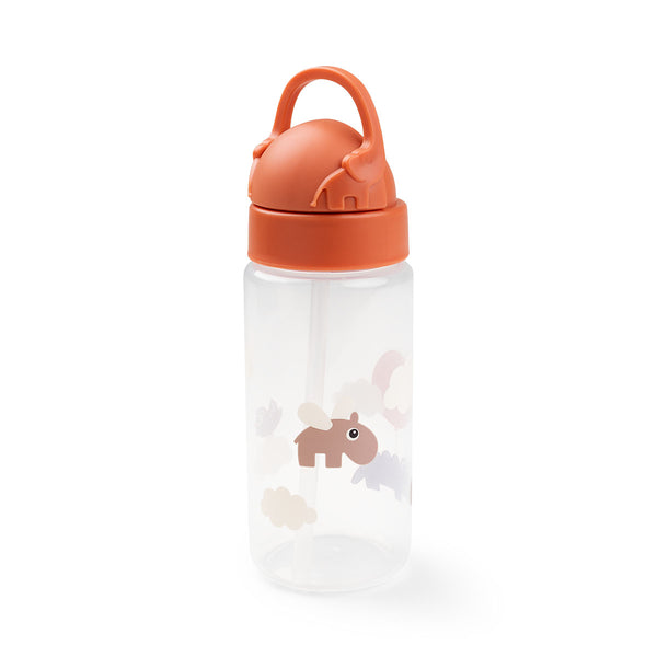 Done By Deer Straw Bottle - Happy Clouds - Papaya - 350 Ml