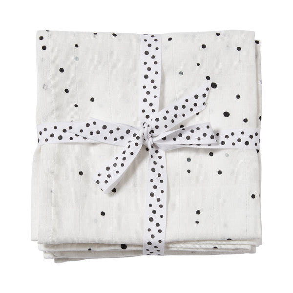 done by deer Swaddle 2-pack - Dreamy dots - Black/White