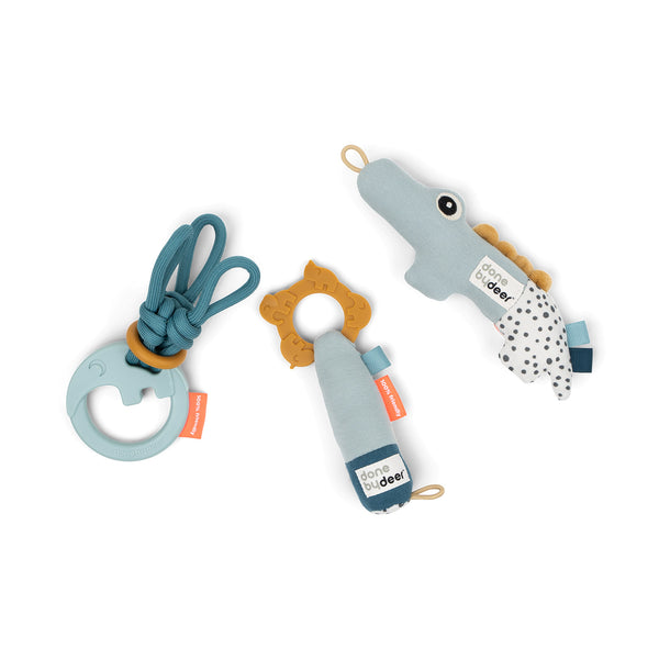 Done By Deer Tiny Activity Toys Gift Set - Deer Friends - Blue