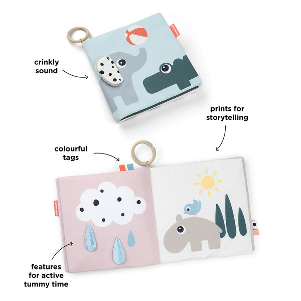 Done By Deer Tummy Time Soft Book - Deer Friends - Colour Mix