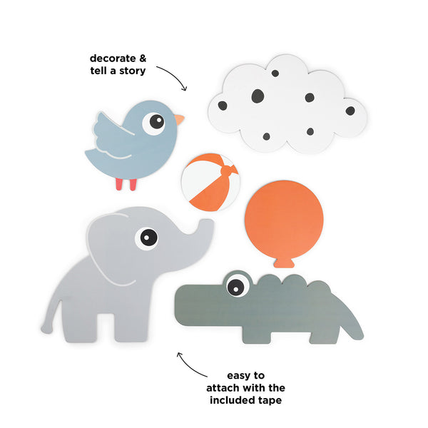 Done By Deer Wall Decoration 6 Pcs - Deer Friends - Colour Mix