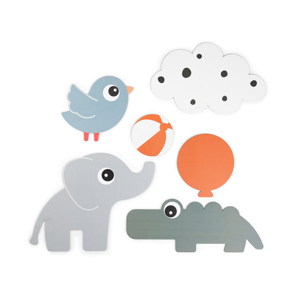 done by deer Wall decoration 6 pcs - Deer friends - Colour mix