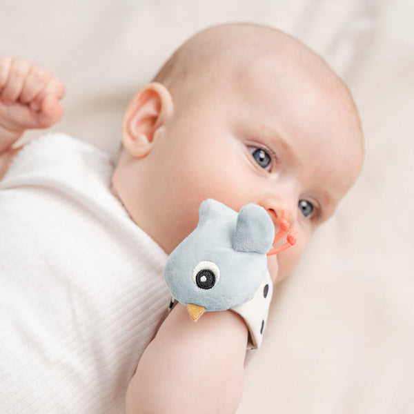 Done By Deer Wrist Rattle Set 2-pack - Happy Clouds - Blue