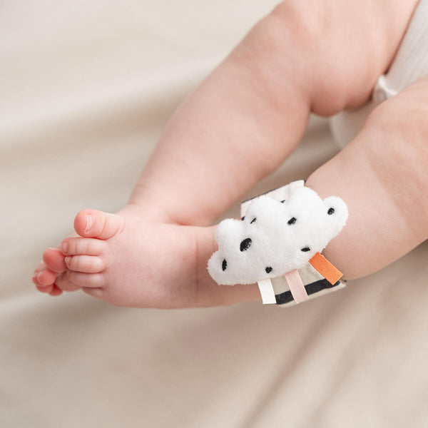 Done By Deer Wrist Rattle Set 2-pack - Happy Clouds - Powder