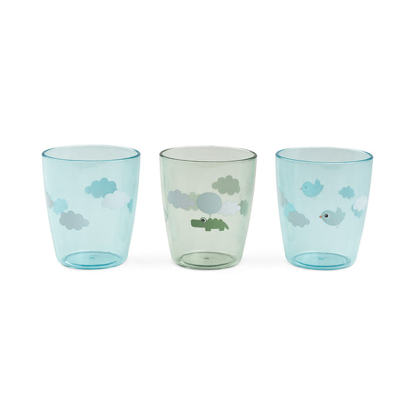 done by deer Yummy mini glass 3 pcs - Happy clouds - Green