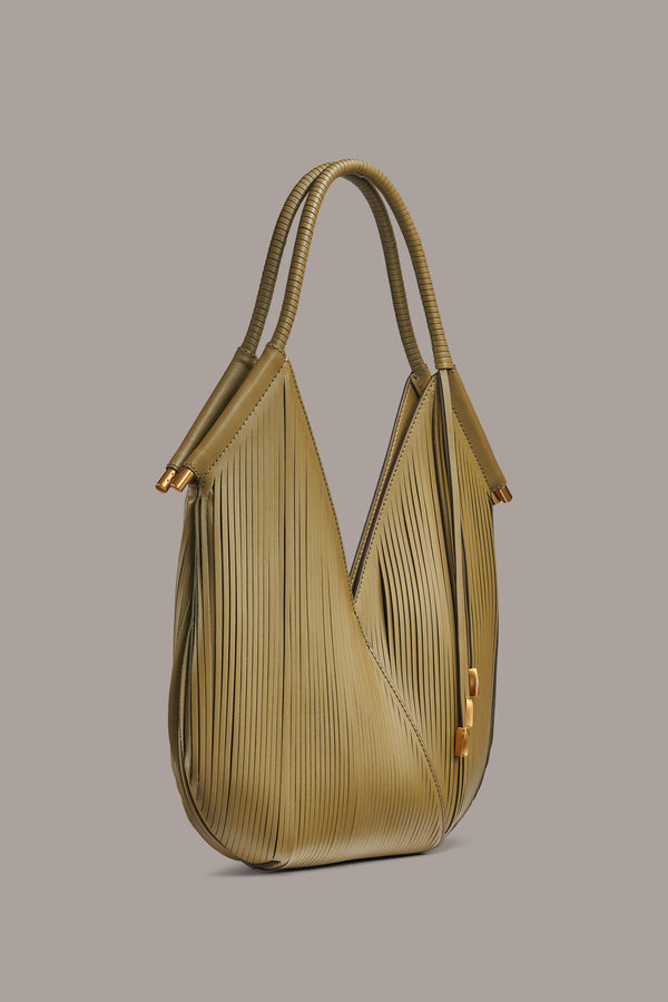 Donna Karan BALDWIN LASER-CUT MINI SHOULDER BAG Smoky Olive