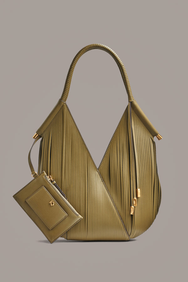 donna karan BALDWIN LASER-CUT MINI SHOULDER BAG Smoky Olive